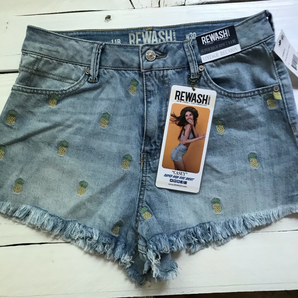 Rewash Pineapple Jean shorts